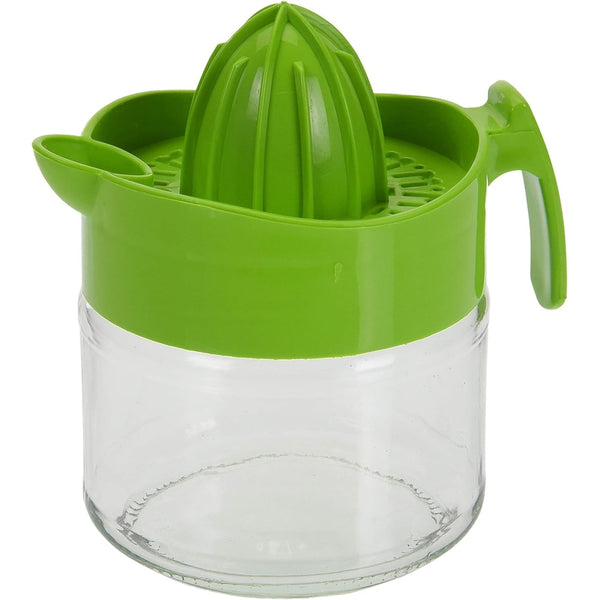 Glass Manual Citrus Fruit Juicer with Jar | 300ml, Assorted Colours