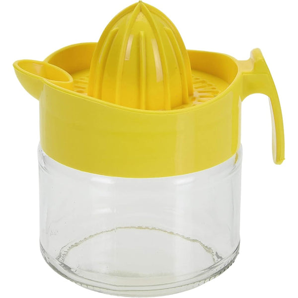 Glass Manual Citrus Fruit Juicer with Jar | 300ml, Assorted Colours