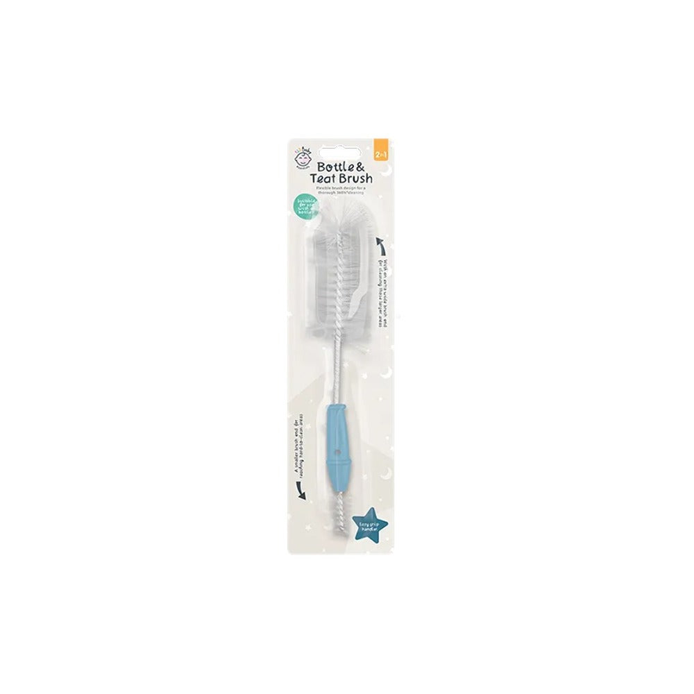 2-in-1 Baby Bottle and Teat Cleaning Brush | Flexible Head, Assorted Colours