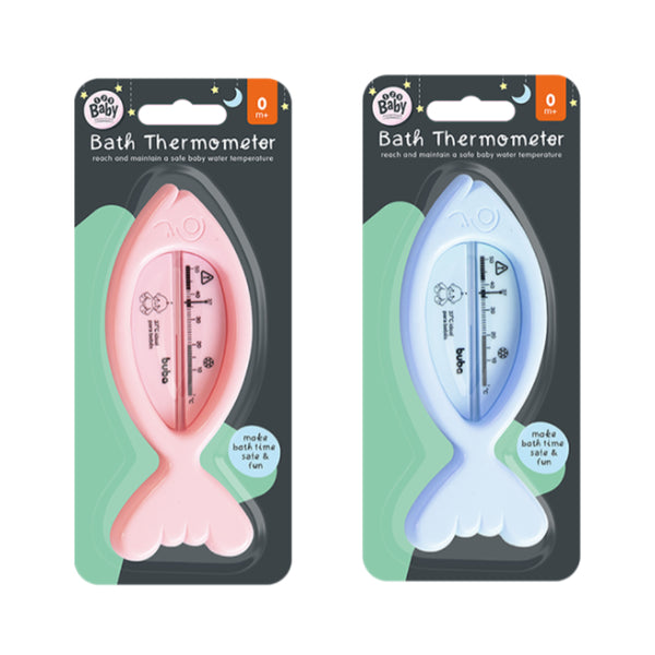 Fish-Shaped Floating Baby Bath Thermometer | Celsius Scale, Safety Icons