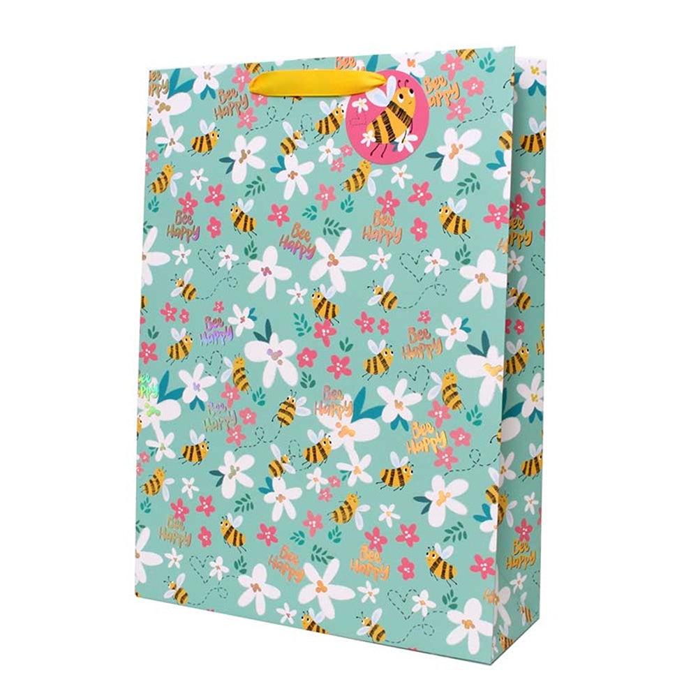 Tallon Bee Design Gift Bag with Matching Gift Tag