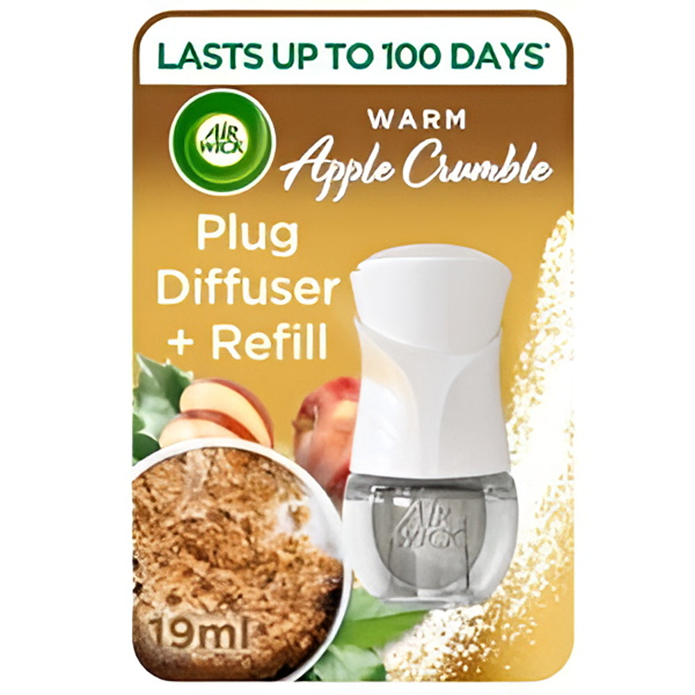 air wick electrical plug in kit and refills warm apple crumble - 19ml