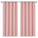 Cali Blackout Eyelet Curtains - Blush - 90x90