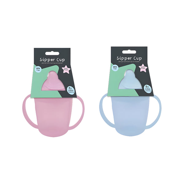 Sipper Cup with Twin Handles and Dust Cover Toddler Cup | 260 ml, Spill-Proof