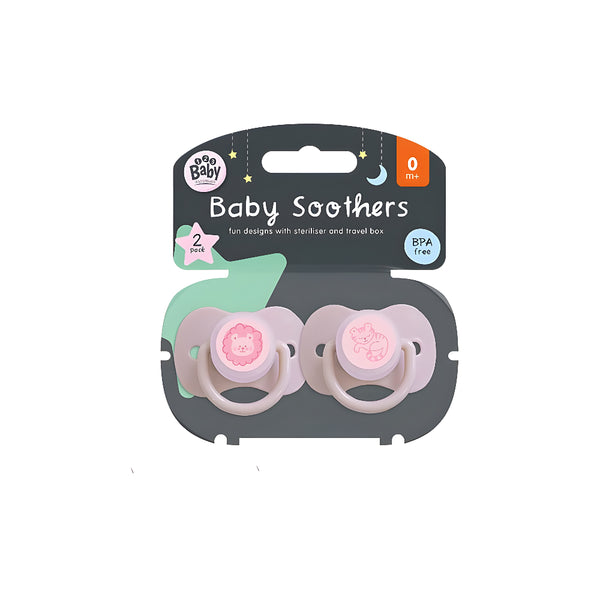 Soothers with Travel Steriliser and Storage Box Pack of 2 | BPA-Free, From Birth