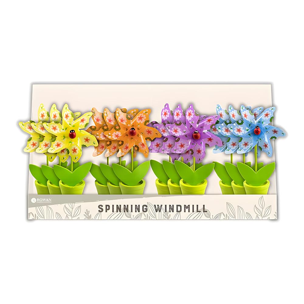 Rowan Spinning Ladybird Windmill in Pot | Assorted Colour | 16cm - Choice Stores
