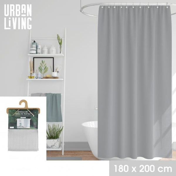 Urban Living Grey Shower Curtain | 180 x 200 cm