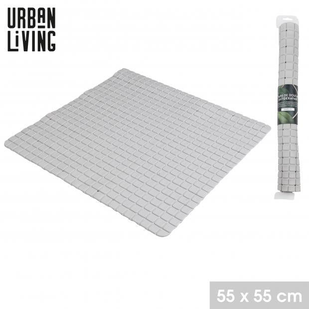 Urban Living Antislip Bathmat | Grey | 55 x 55 cm | Mold-Resistant