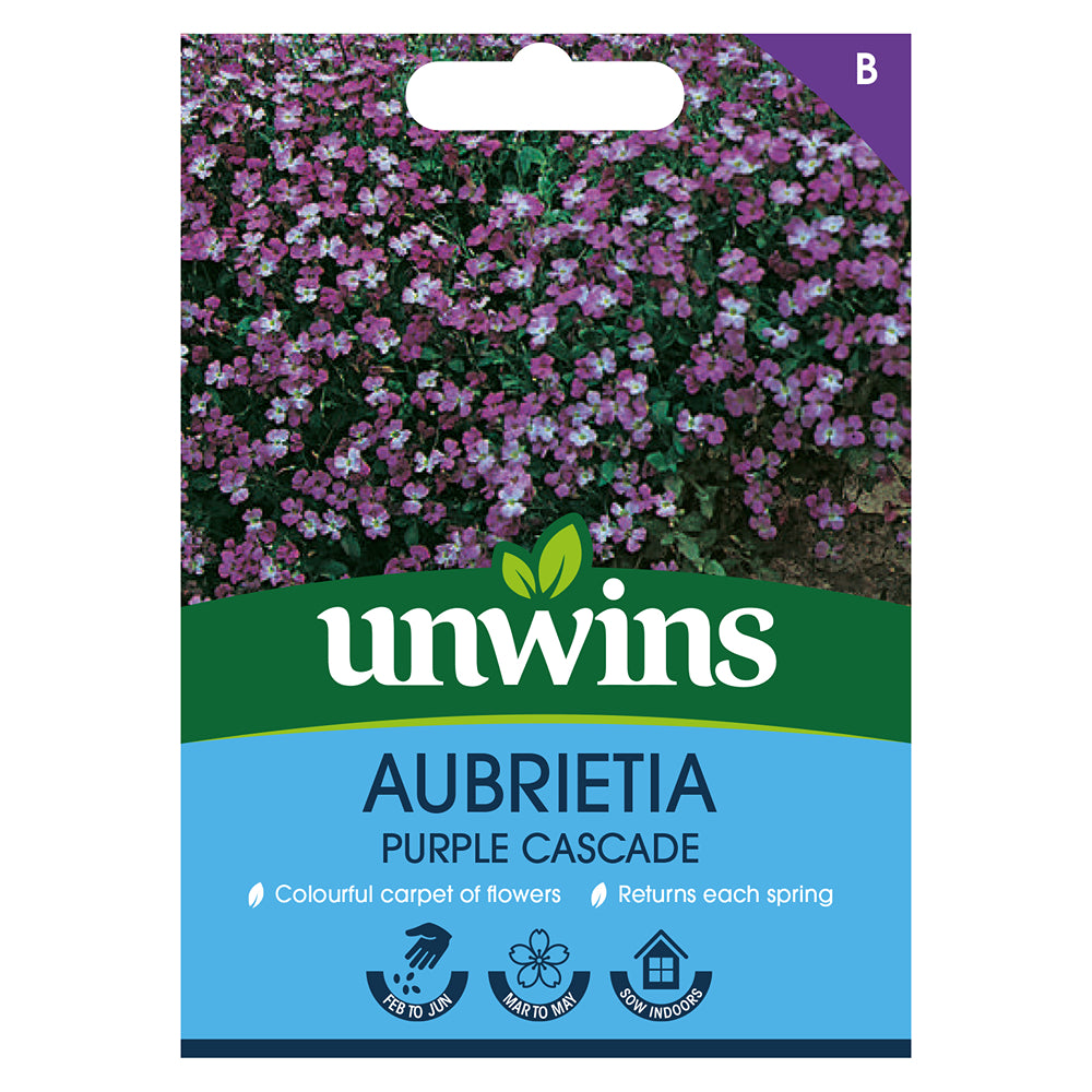 Unwins Beautiful Blooms Aubrietia Purple Cascade Seeds