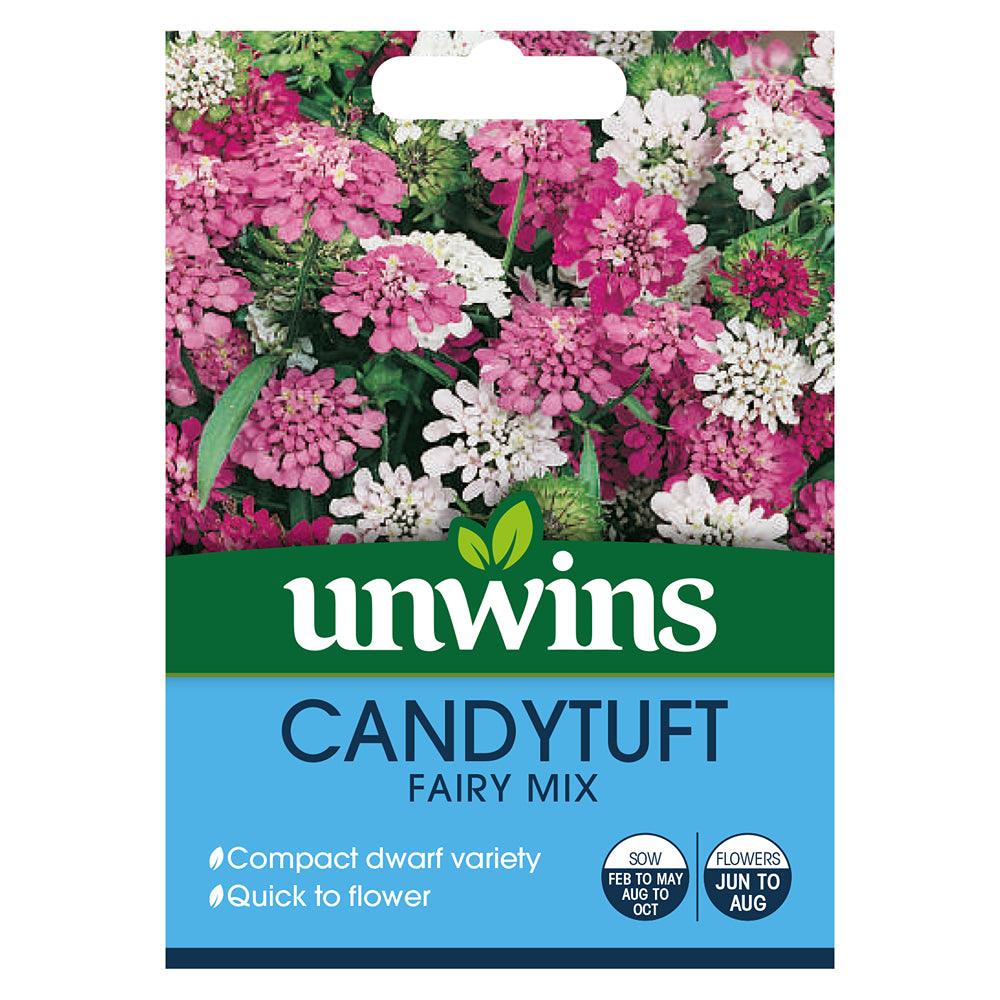Unwins Beautiful Blooms Candytuft Dwarf Fairy Mix Seeds