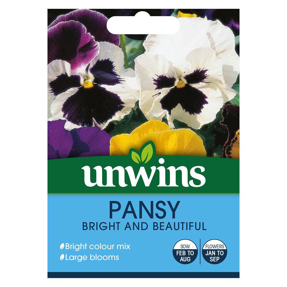 Unwins Beautiful Blooms Pansy Bright &amp; Beautiful Mix