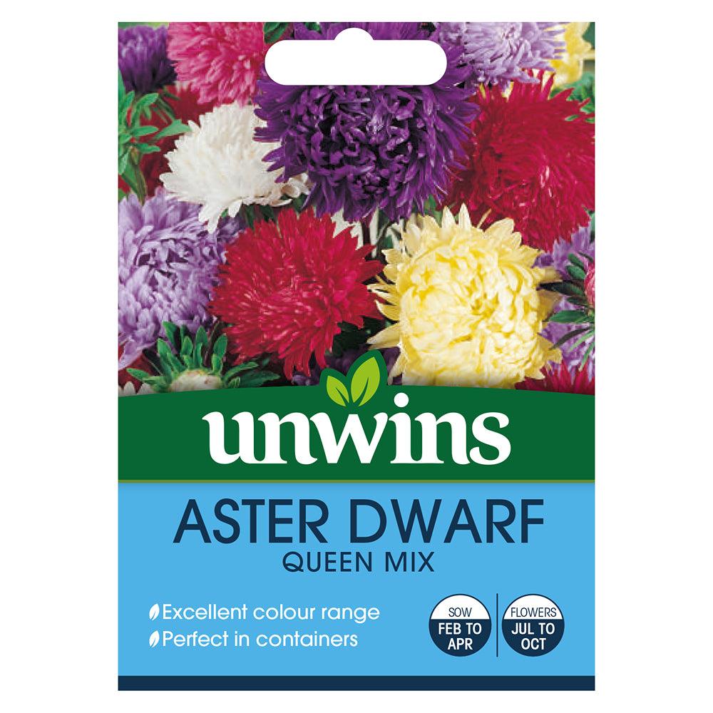 Unwins Aster Dwarf Queen Mix Seeds - Choice Stores