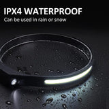 dekton led rechargeable head torch  water-resistant adjustable headband