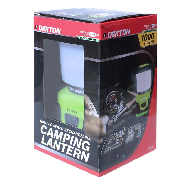 Dekton Robust Rechargeable Camping Lantern | Impact-Resistant Plastic