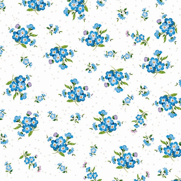 Ambiente Forget Me Not Napkins - Blue Floral - Pack of 20