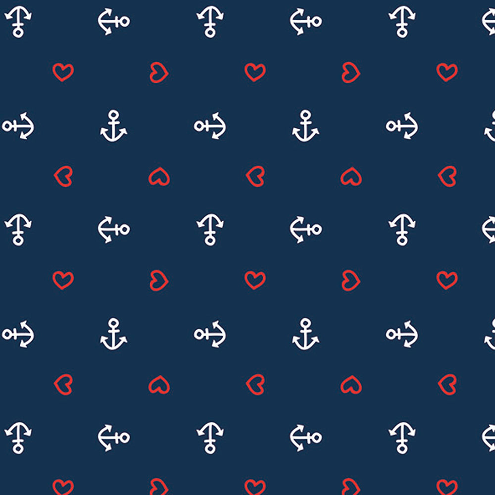 Ambiente Anchor and Heart Napkins - Nautical Print - Pack of 20