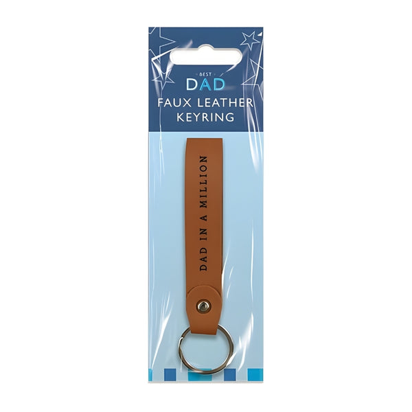 Best Dad Faux Leather Keyring | Father's Day Gift