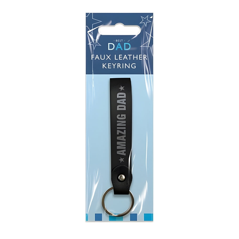 Best Dad Faux Leather Keyring | Father's Day Gift