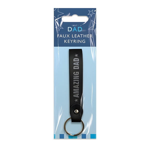 Best Dad Faux Leather Keyring | Father's Day Gift