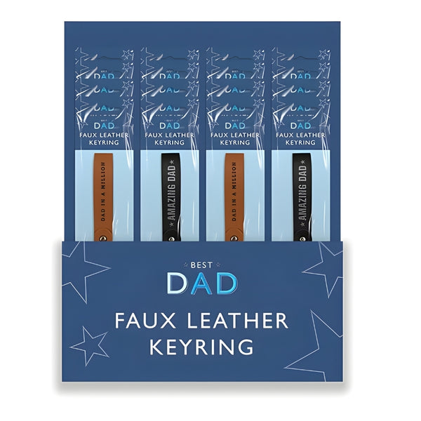 Best Dad Faux Leather Keyring | Father's Day Gift