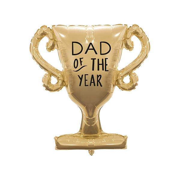 Best Dad Trophy Foil Balloon | Gold 34" x 26"