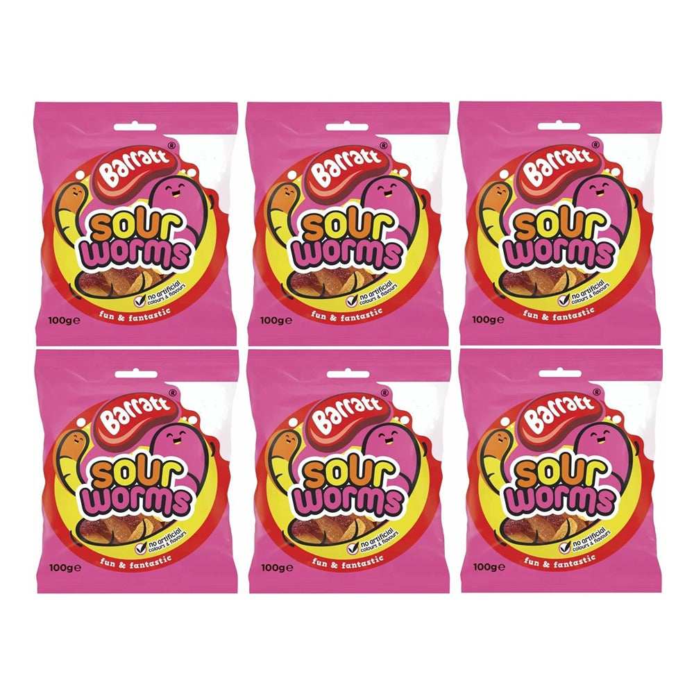 Barratt Sour Worms | Tangy Flavour Candy | 100g
