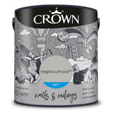 Crown Paint Neighbourhood Matt Emulsion Paint | 2.5L, Walls & Ceilings