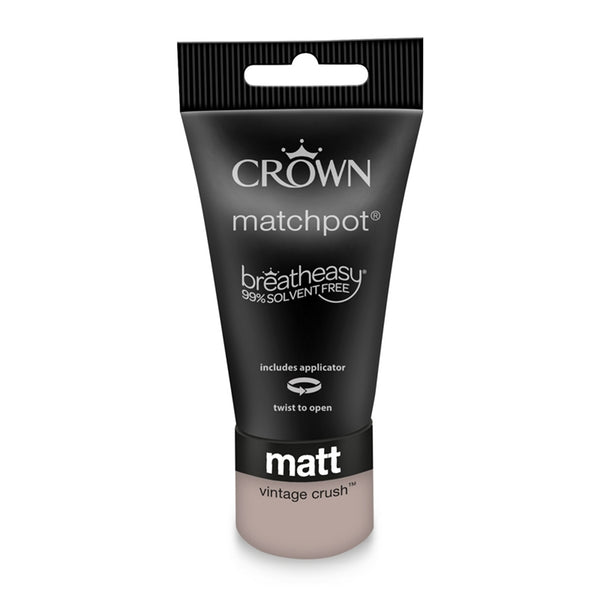 Crown Paint Vintage Crush Matchpot Paint Tester | 40ml, Matt