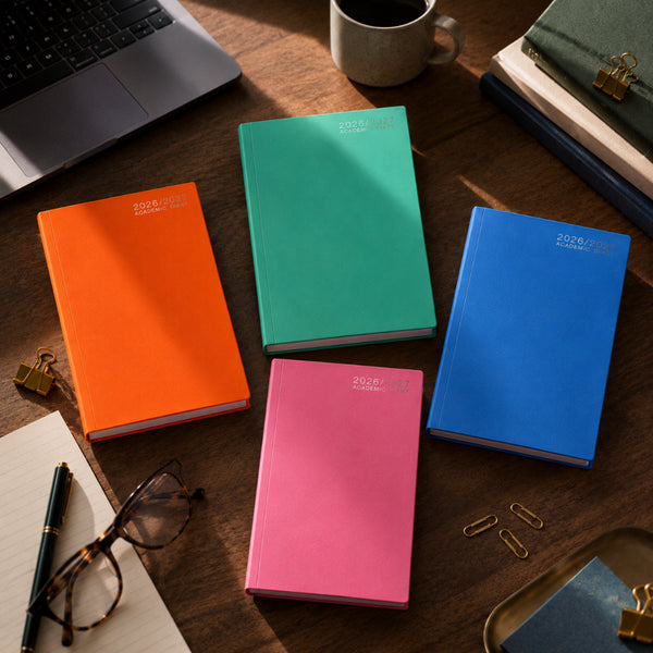 Tallon A4 Day a Page Academic Casebound Diary | Assorted Colours