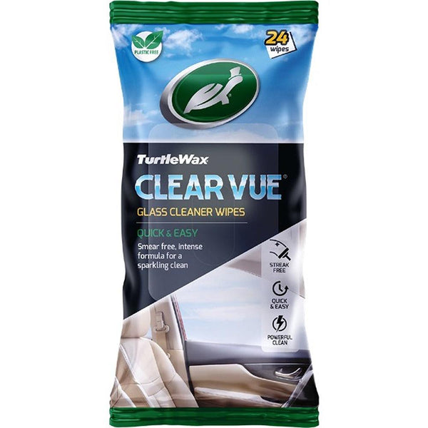 Turtlewax Glass Cleaning Wipes | Streak-Free Shine | Pack of 24