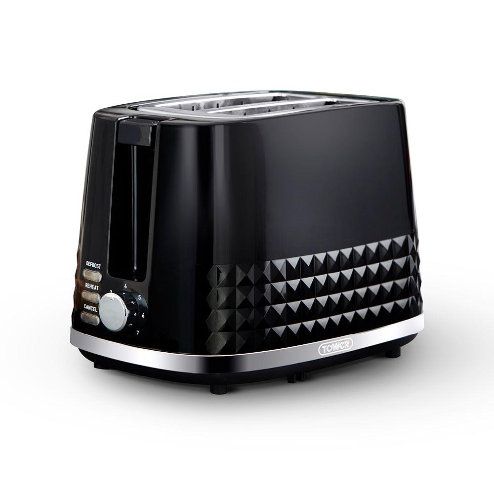 Tower Solitaire 2 Slice Toaster with Chrome Accents - Choice Stores