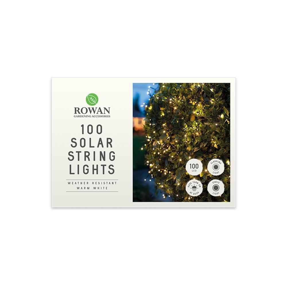 Rowan 100 Warm White LED Solar String Lights