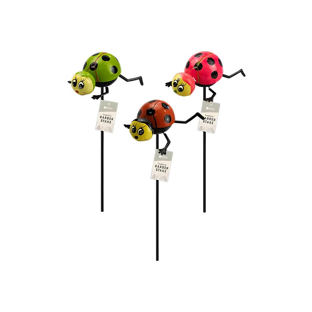 Rowan Wobbly Ladybird Garden Stake | Assorted Colour | 42.5cm - Choice Stores