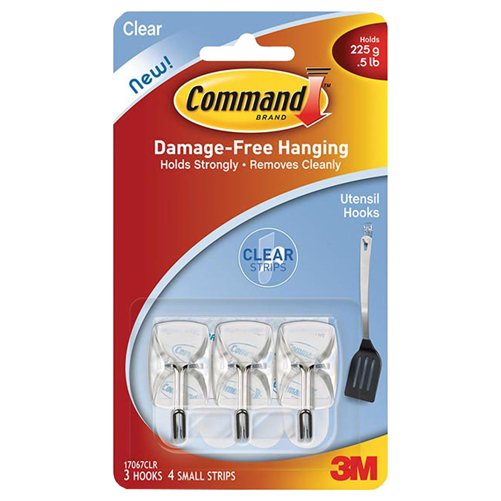 Command Clear Small Wire Hooks | Holds up to 225g
