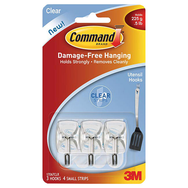 Command Clear Small Wire Hooks | Holds up to 225g