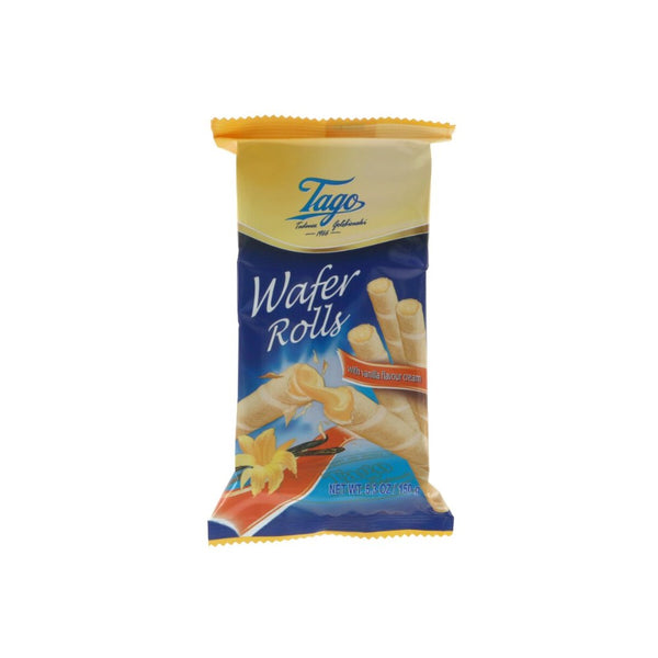 Tago Vanilla Cream-Filled Tubular Wafer Rolls | 150g, 5.3 oz