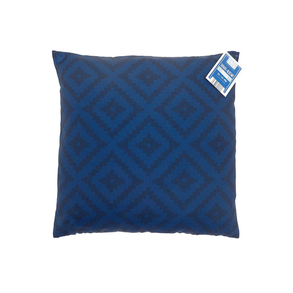 Country Club Geo Blue Outdoor Cushion | Geometric Diamond, 43 x 43cm