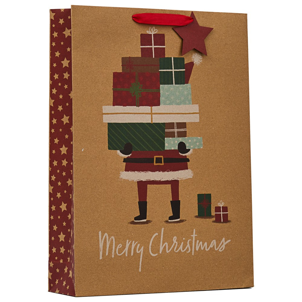 christmas kraft style special delivery gift bag - xl
