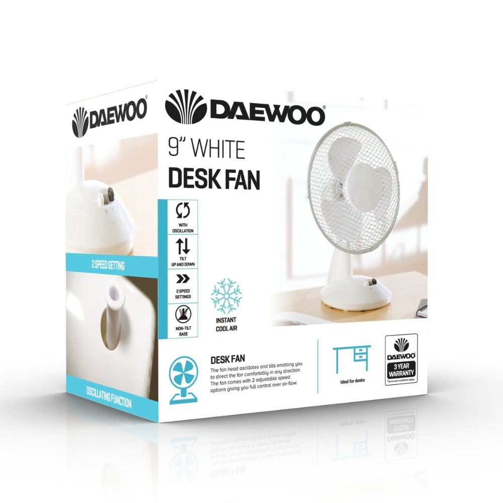 Daewoo 9-inch Portable Desk Fan