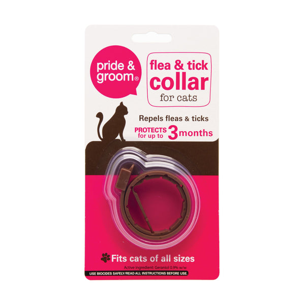 Pride & Groom Flea and Tick Collar for Cats | Up to 3 Months