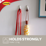 Command Medium Brushed Nickel Hook | Holds Up to 1.3kg Damage-Free