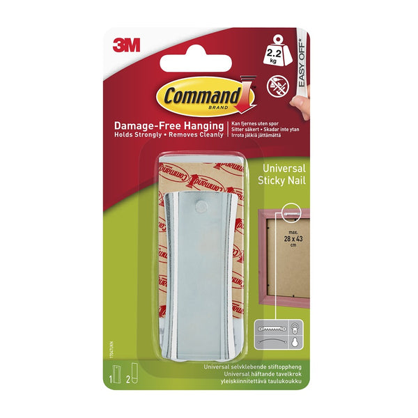 Command 3M Universal Nail | Damage-Free Hanging | Holds up to 2.2 kg