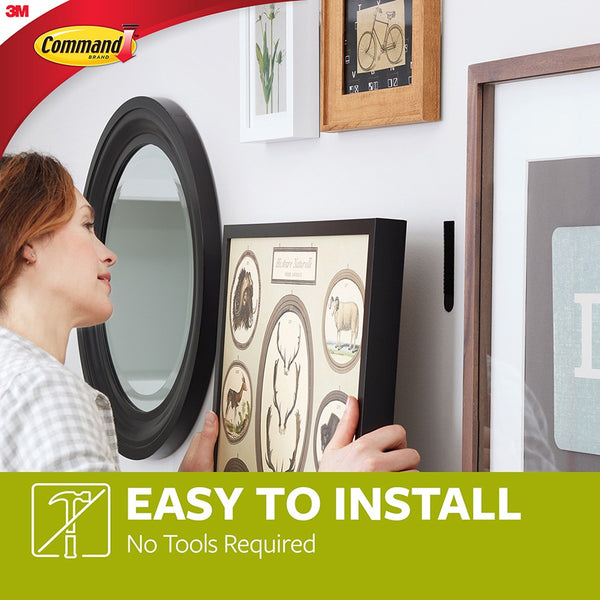Command Large Picture Hanging Strips | Black | Supports up to 7.2 kg