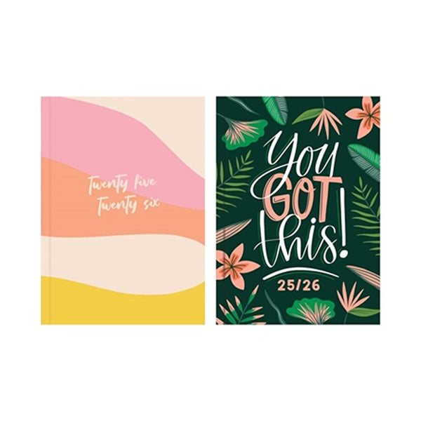 Academic Hardback Diary | B5, 25/26 Dated, Assorted Designs