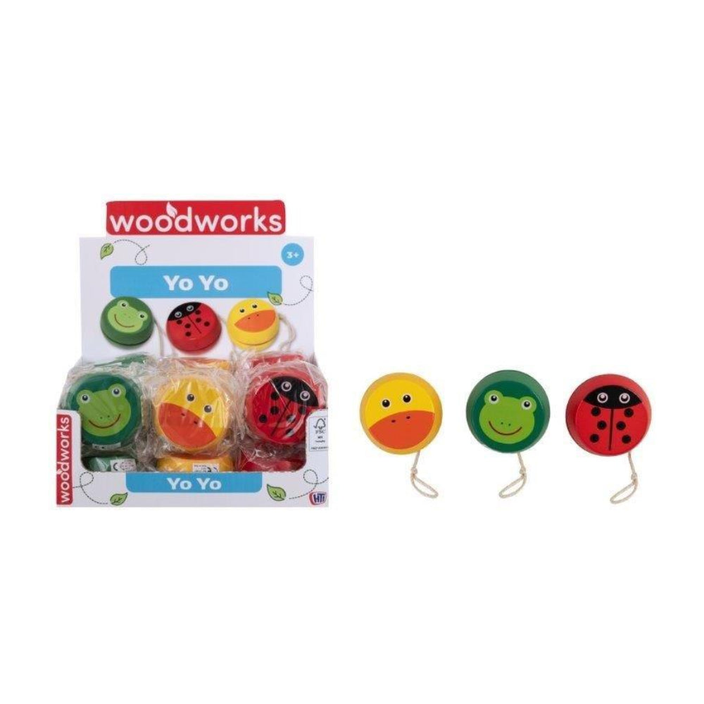 Wooden Yo-Yo Toy | Assorted Animal Designs, FSC-Certified, Ages 3+