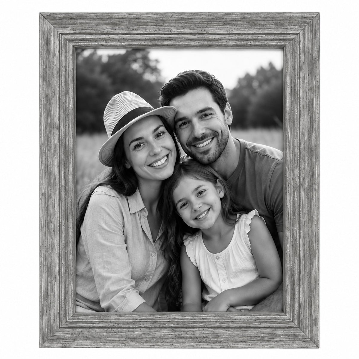 Frame It Nessa Grey Woodgrain Photo Frame | 5 x 7 Inch, Portrait or Landscape