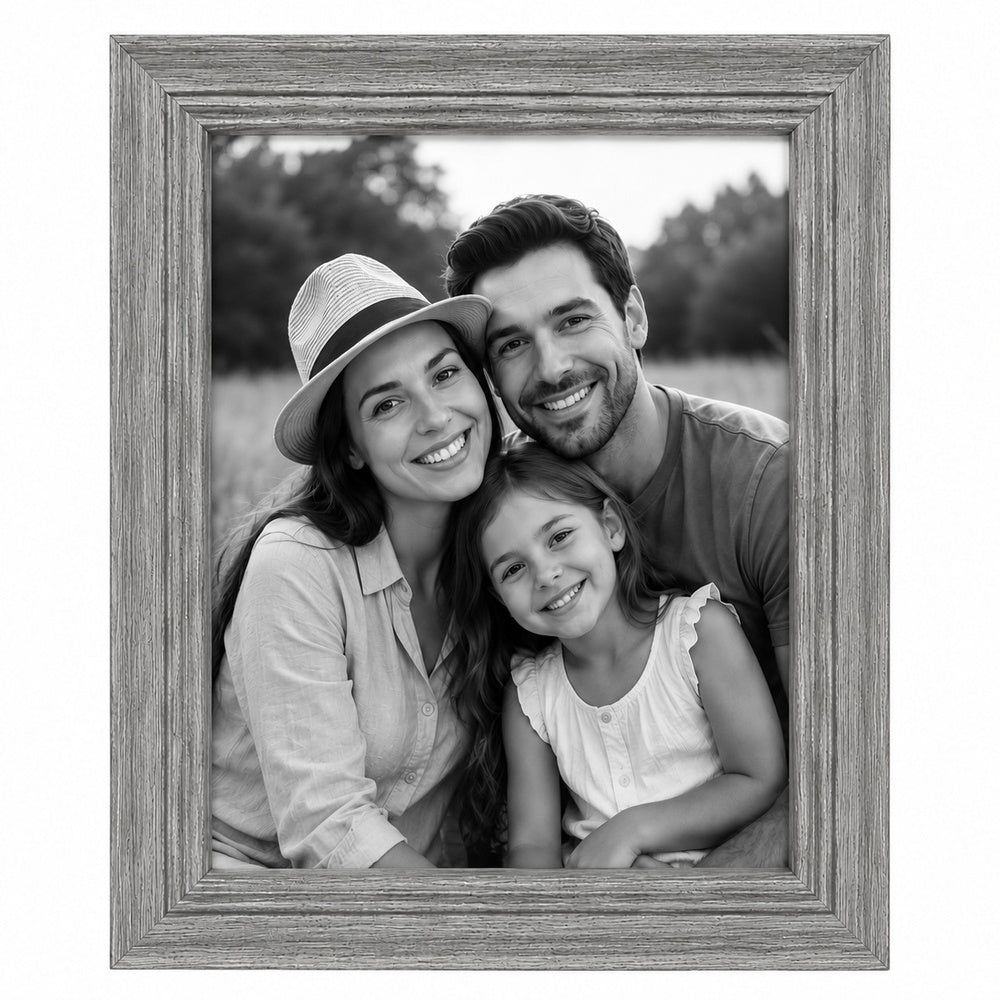 Frame It Nessa Grey Wood-Effect Photo Frame | 8 x 10, Wide Profile