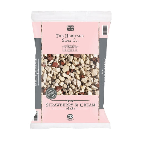 Heritage Strawberry & Cream Decorative Stone | Mixed Sizes, Red and Cream