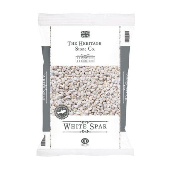 Heritage White Spar Decorative Stone Chippings | Bright White, Landscaping