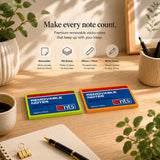 Removable Neon Sticky Notes | 125 x 75mm, 100 Sheets, Assorted Colours